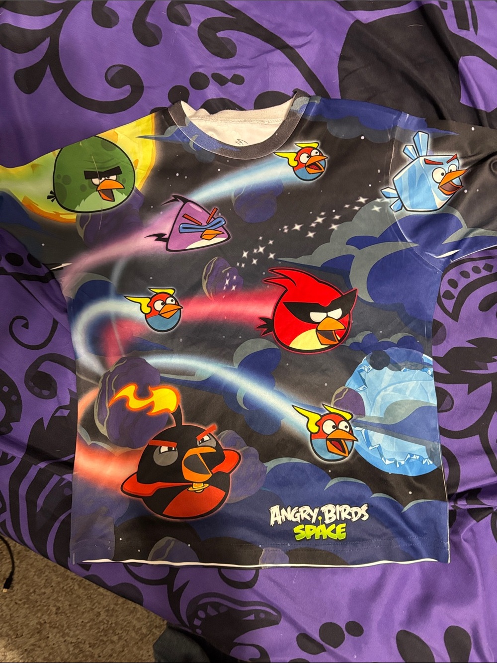 Angry Birds Space Kids Black Graphic Tee